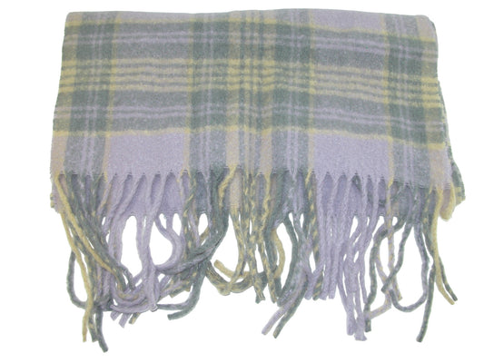 Multi Colored Checkered Knit Scarf GF3977