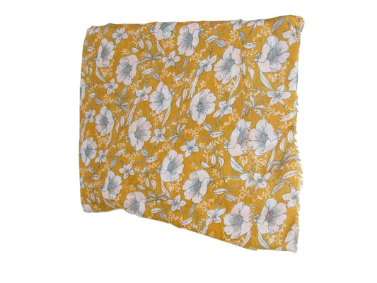 Yellow Floral Scarf GF3979