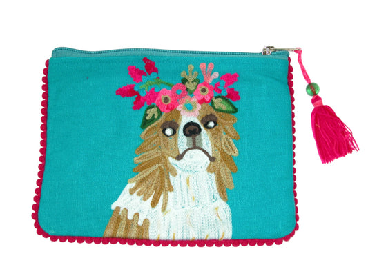 Embroidered Make Up Bag Coin Purse (GF4667) Dog