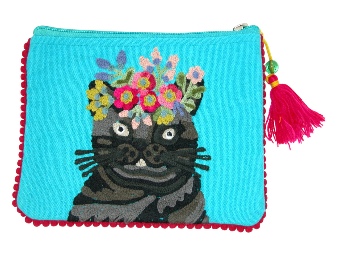 Embroidered Make Up Bag Coin Purse (GF4669) Black Cat