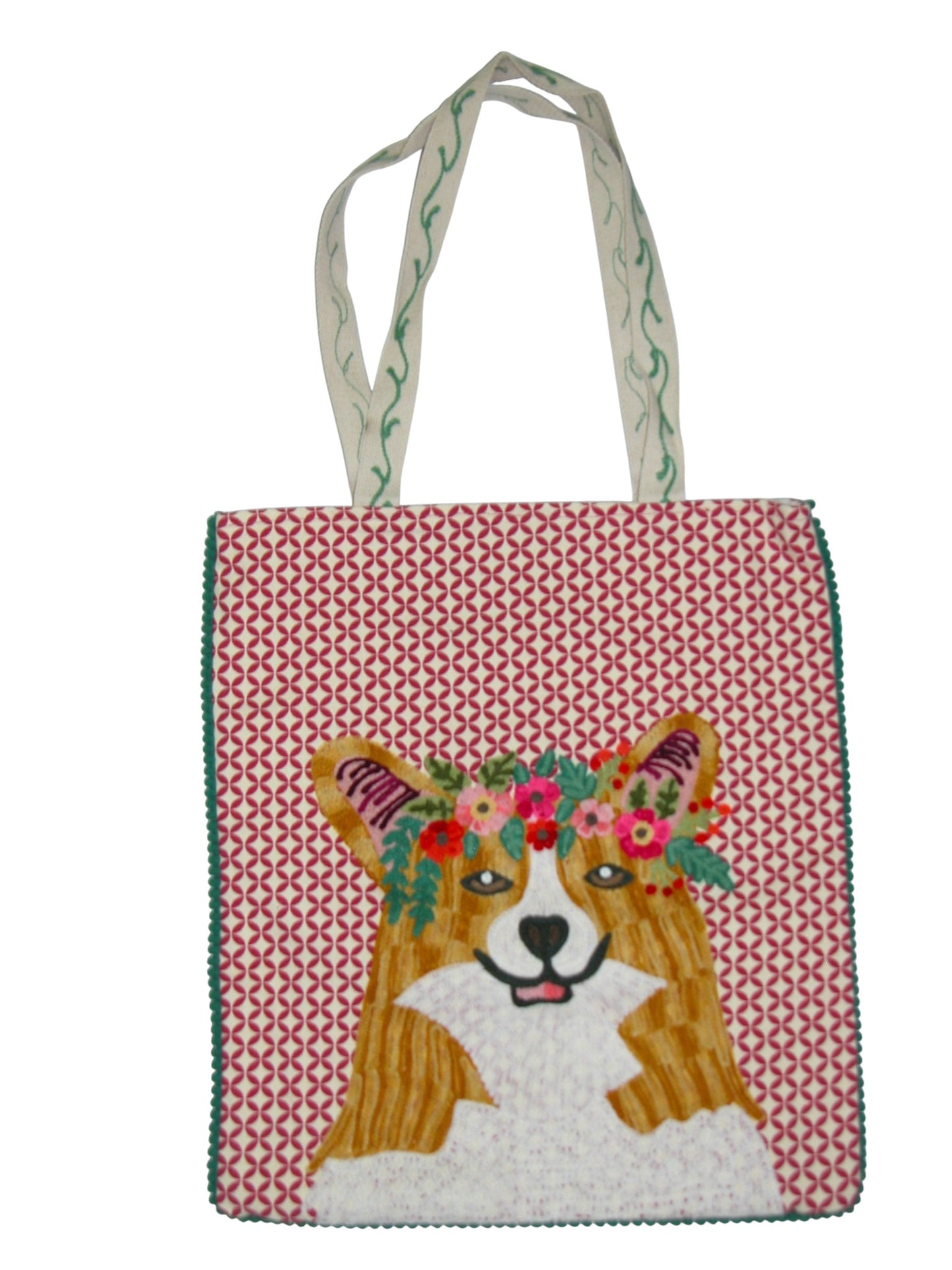 Embroidered Tote (GF4674) Corgie Dog