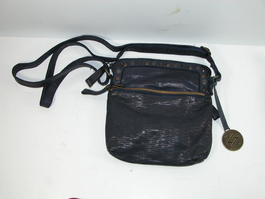 Blue Leather Studded Crossbody Handbag GF4028