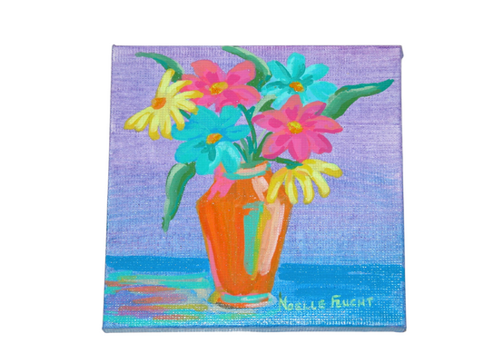 Original Acrylic Painting Art 4" X 4" ART148 by Noelle