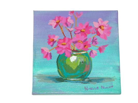 Original Acrylic Painting Art 4" X 4" ART147 by Noelle