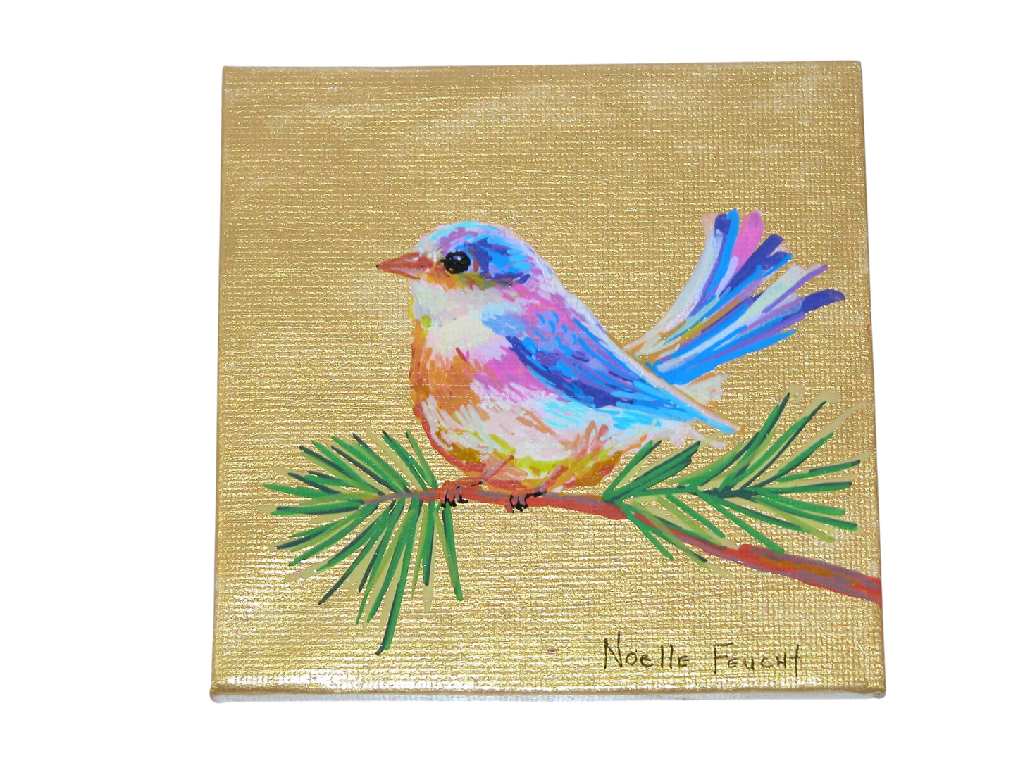 Original Acrylic Painting Art 4" X 4" ART144 by Noelle