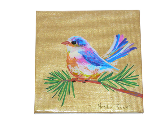 Original Acrylic Painting Art 4" X 4" ART144 by Noelle