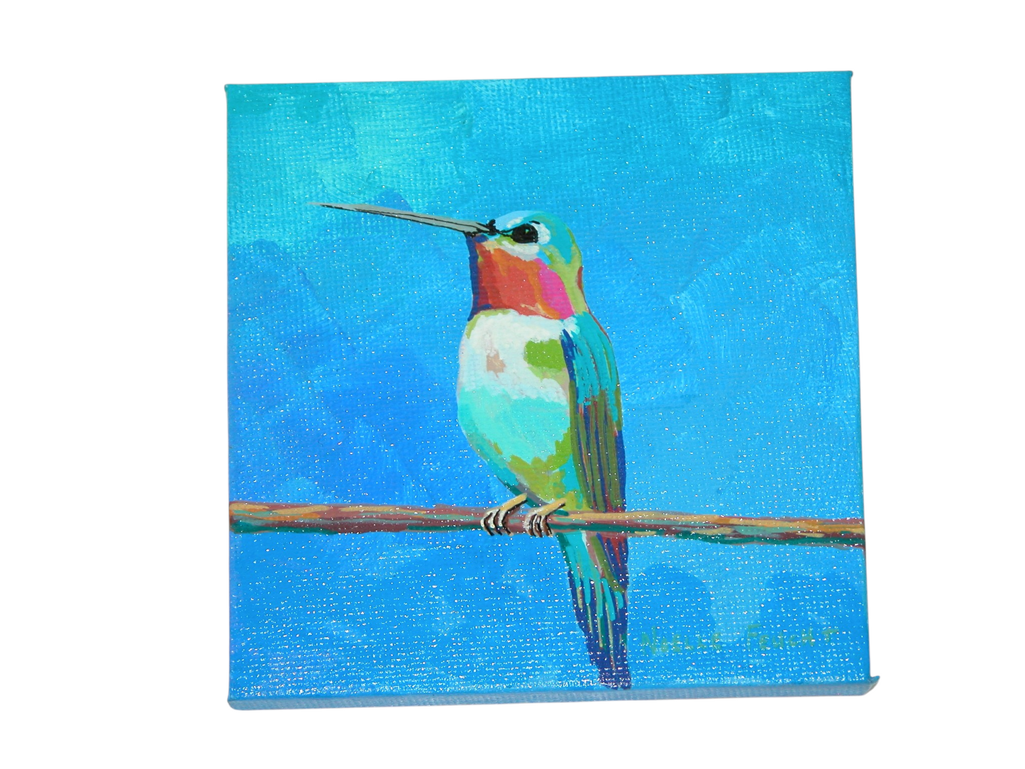 Original Acrylic Painting Art 4" X 4" ART142 by Noelle