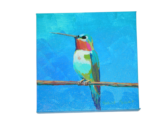 Original Acrylic Painting Art 4" X 4" ART142 by Noelle