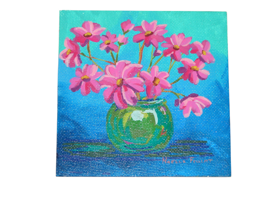 Original Acrylic Painting Art  4" X 4" ART138 by Noelle
