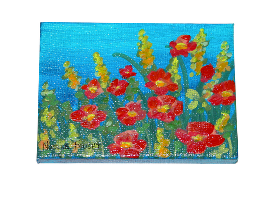 Original Acrylic Painting Art 2" X 3" ART158 by Noelle