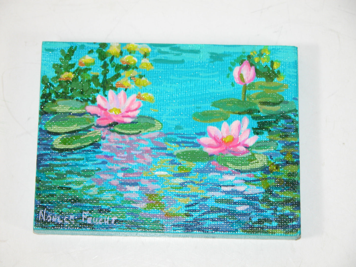 Original Acrylic Painting Art 4" X 3" ART151 by Noelle