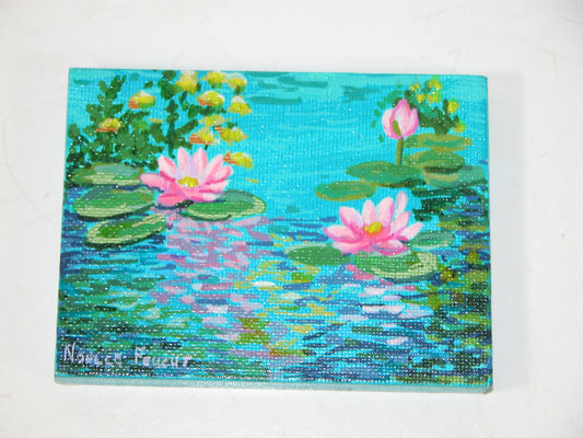 Original Acrylic Painting Art 4" X 3" ART151 by Noelle