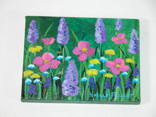 Original Acrylic Painting Art 4" X 3" ART150 by Noelle