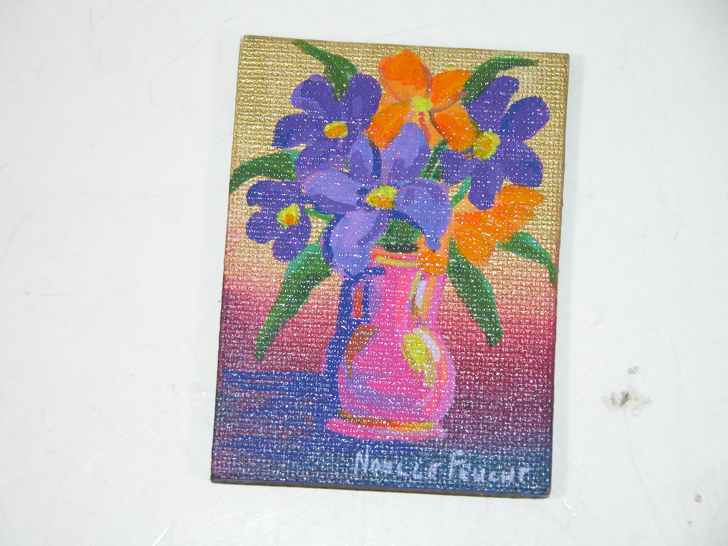Original Acrylic Painting Art 2" X 3" ART162 by Noelle