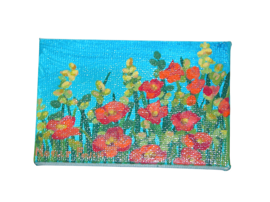 Original Acrylic Painting Art 2" X 3" ART166 by Noelle