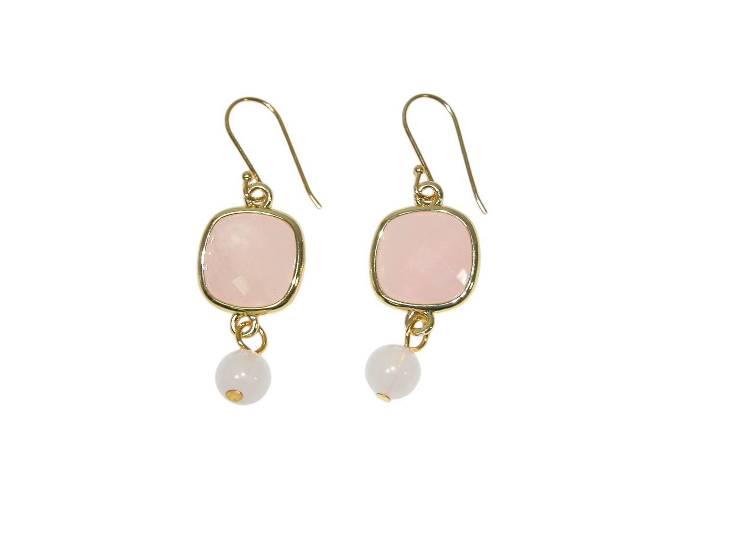 E3183 Rose Quartz Drop Earring