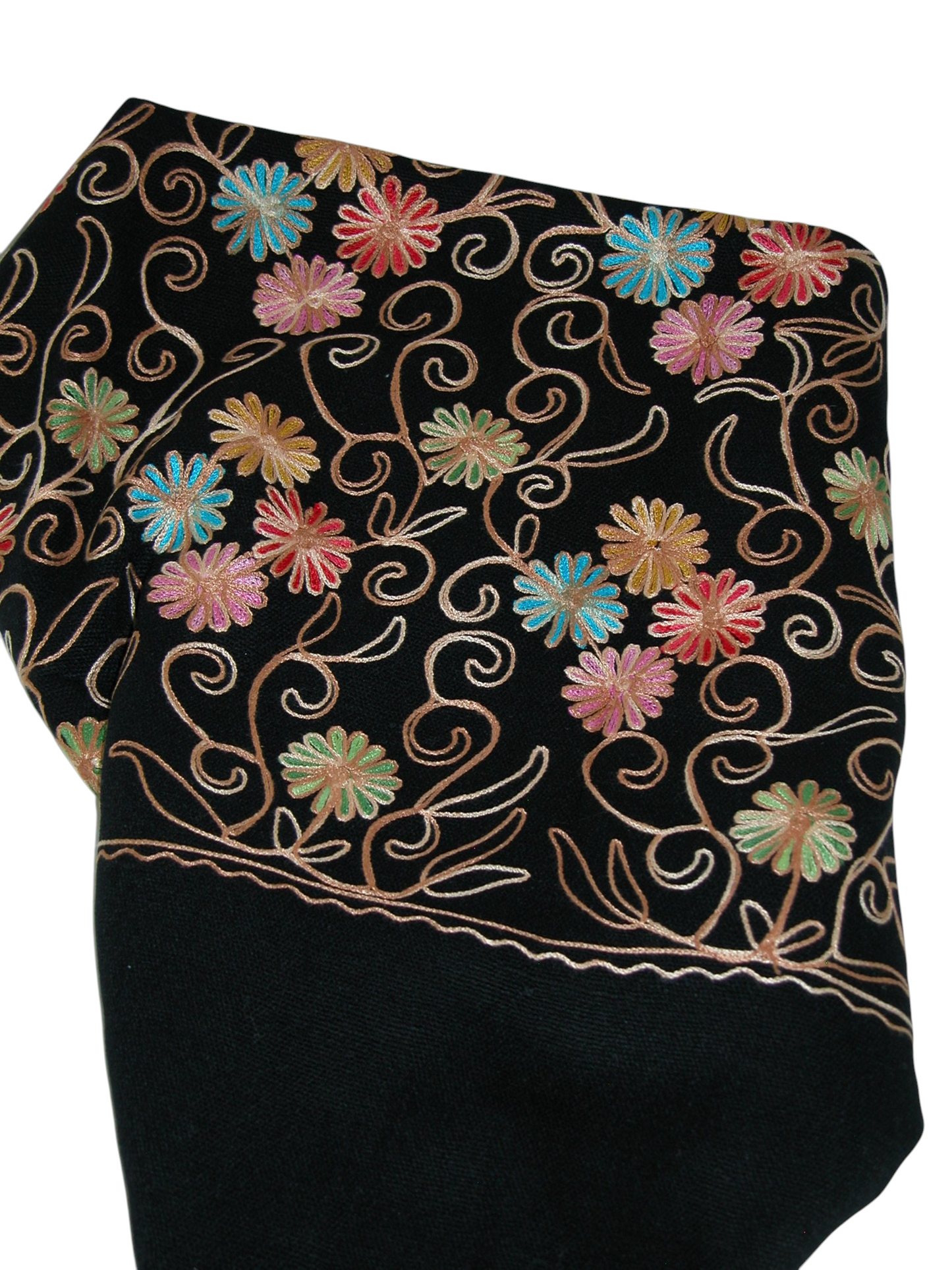Embroidered Shawl Daisy Flowers GF4812