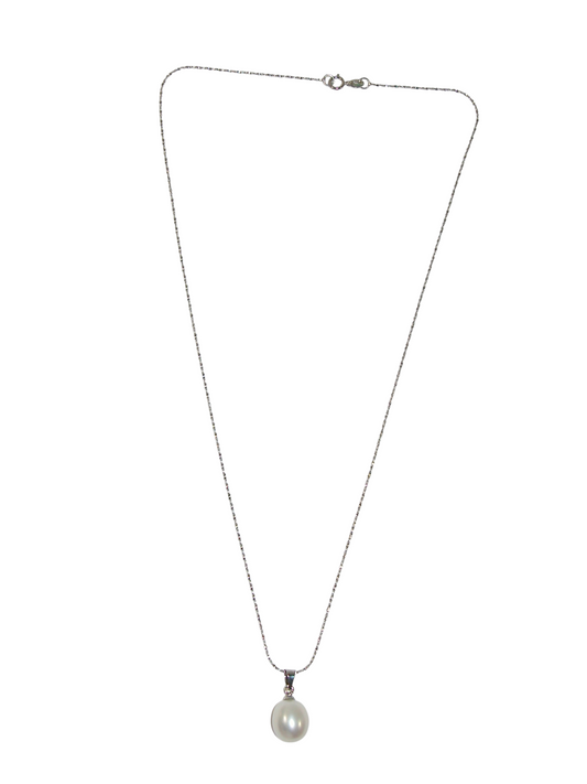 N5073 White Freshwater Pearl Sterling Silver Necklace