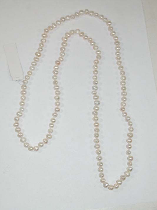 N5070 36 Inch Knotted Freshwater Pearl Necklace