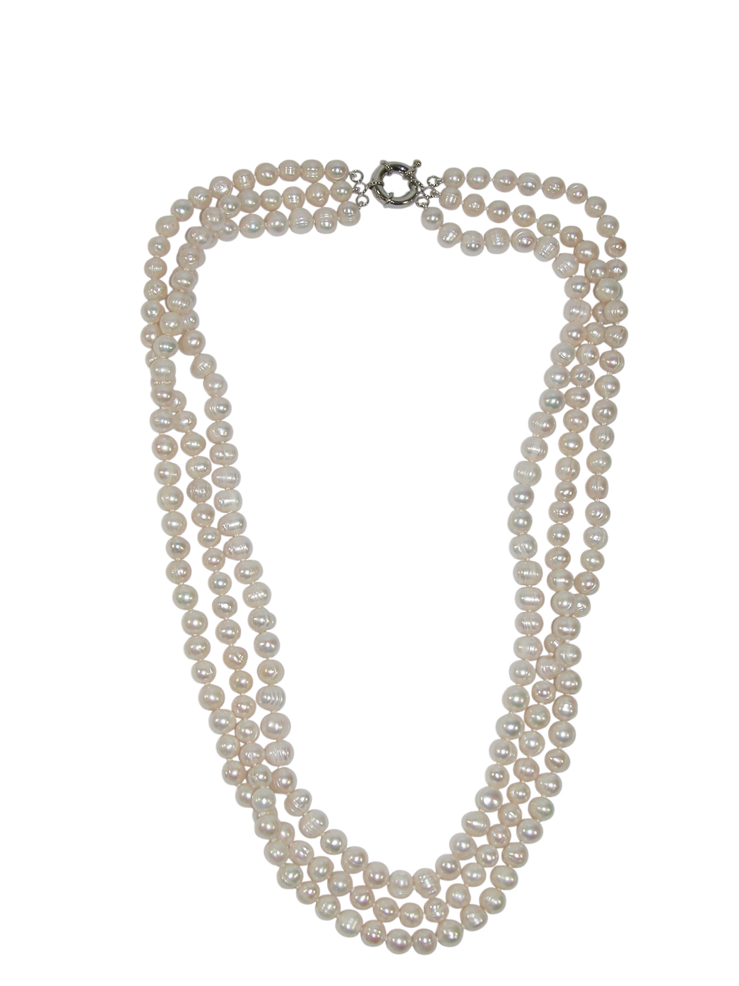 N5080 3 Strand Freshwater Pearl Necklace