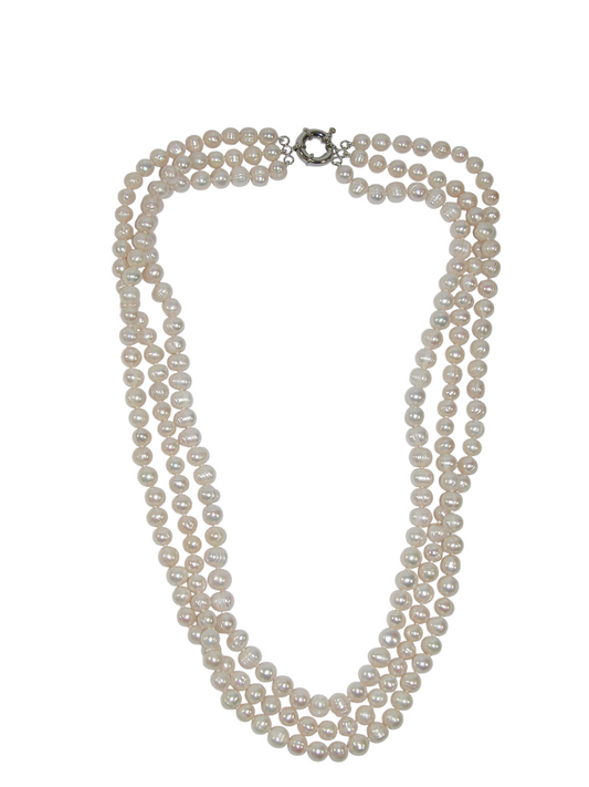 N5080 3 Strand Freshwater Pearl Necklace