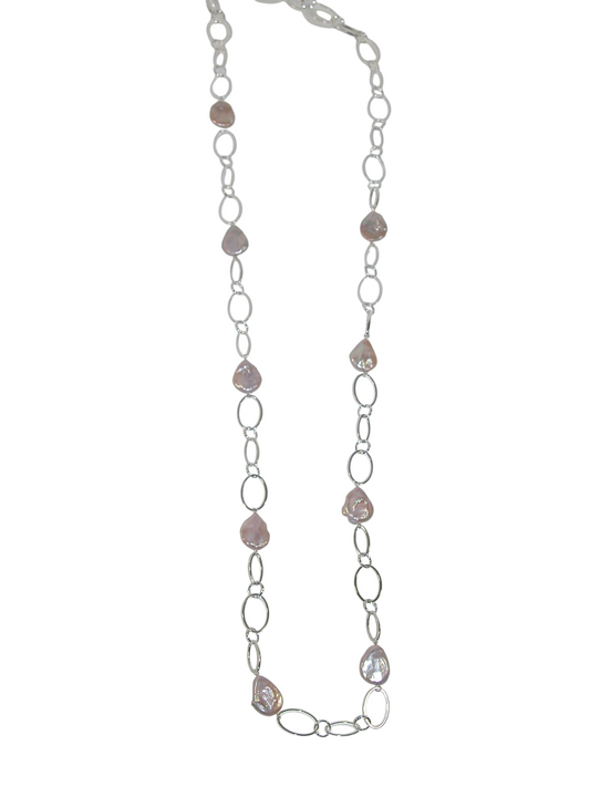 N5082 Freshwater Pearl Long Chain Necklace