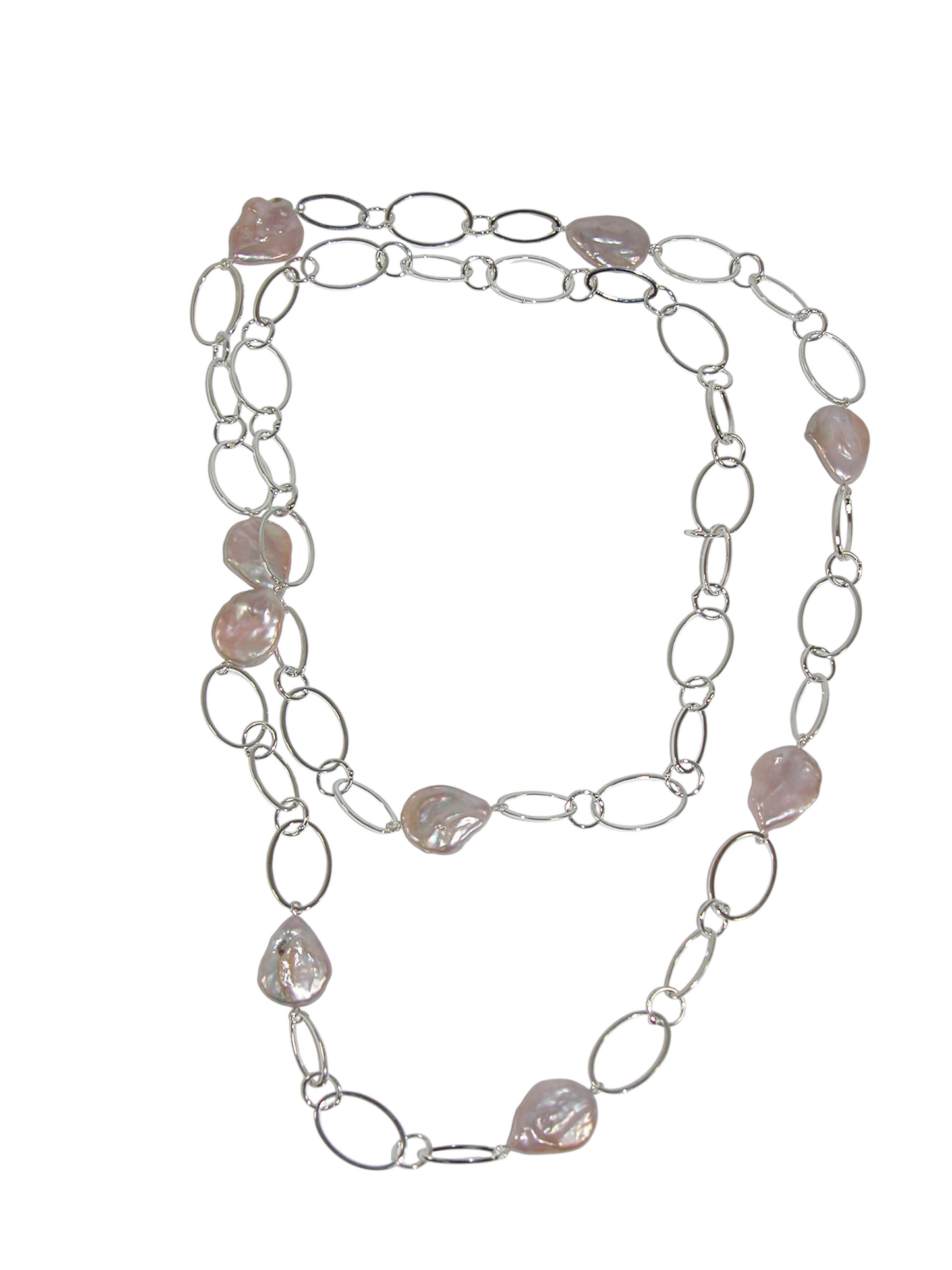 N5082 Freshwater Pearl Long Chain Necklace