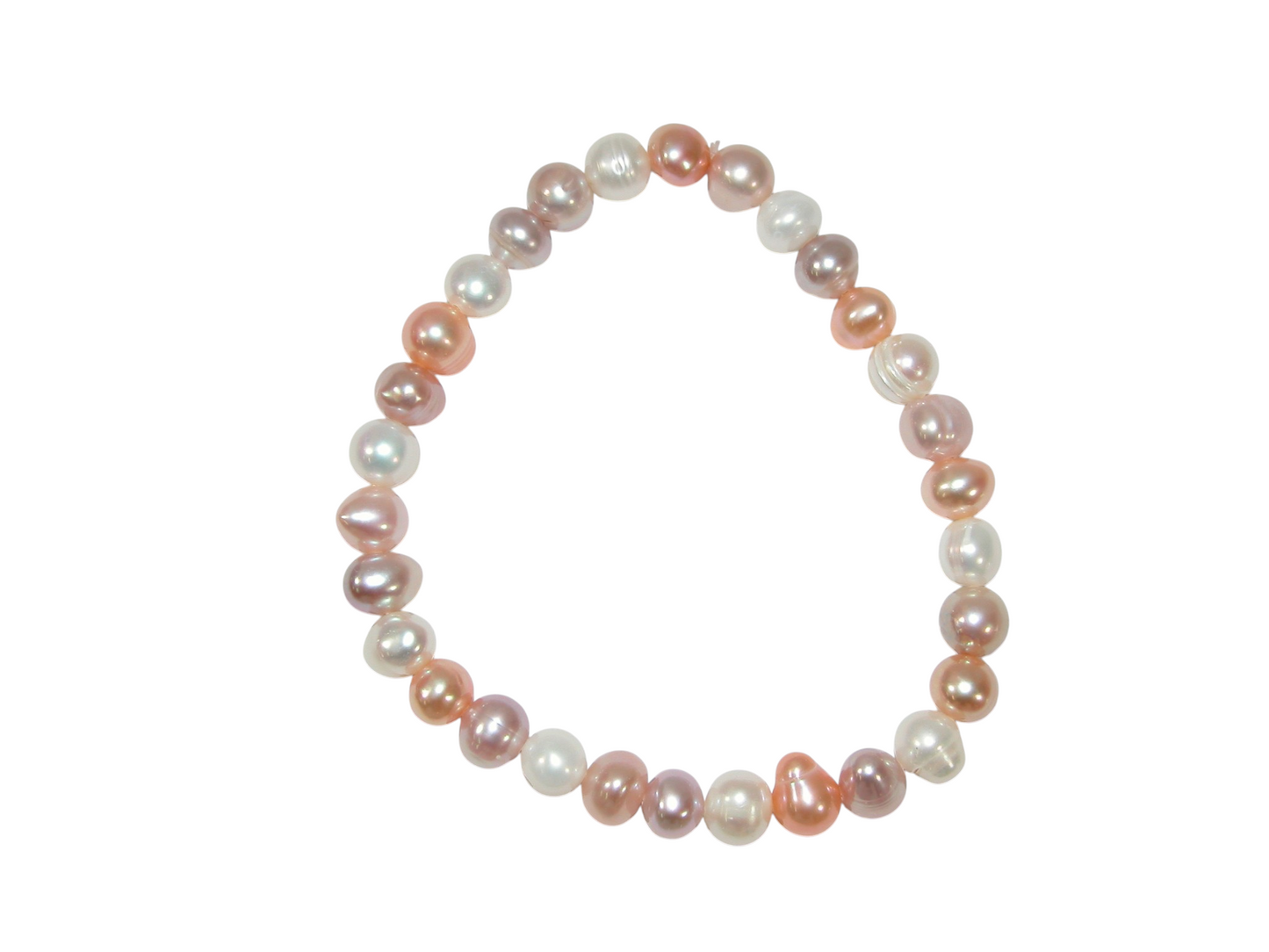 B5074 Tri color Freshwater Pearl Bracelet Stretch