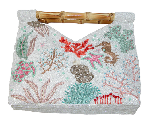 Beaded Sea Life Handbag Clutch GF4829