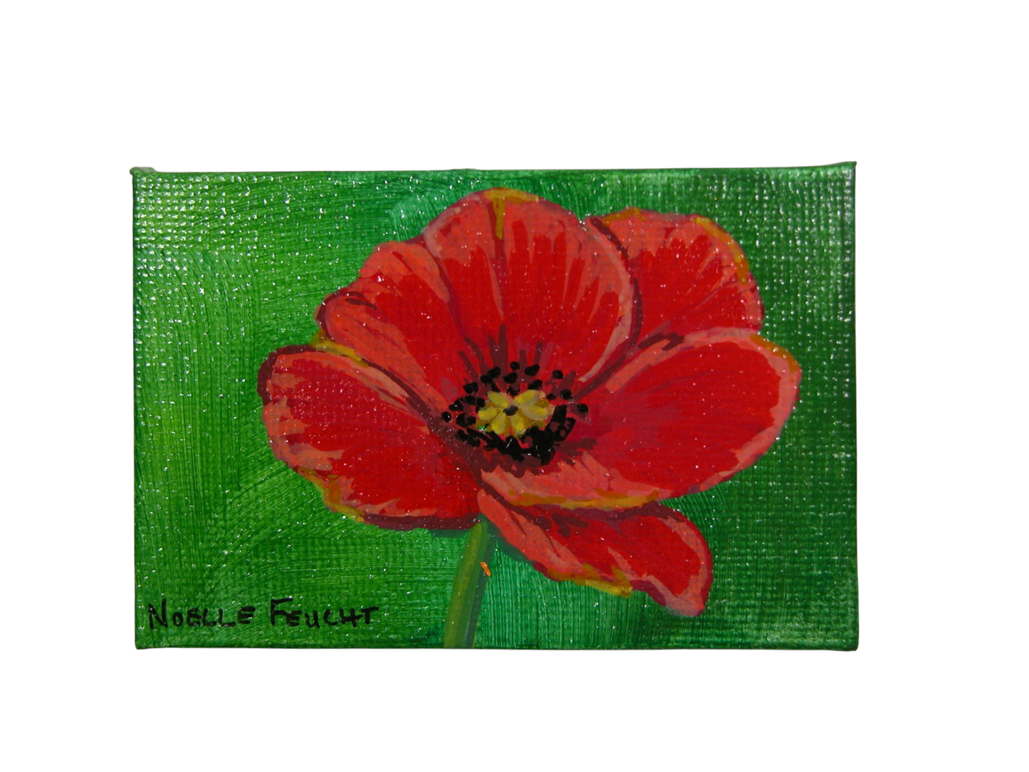 Original Acrylic Art By Noelle 2" X 3"  ART242