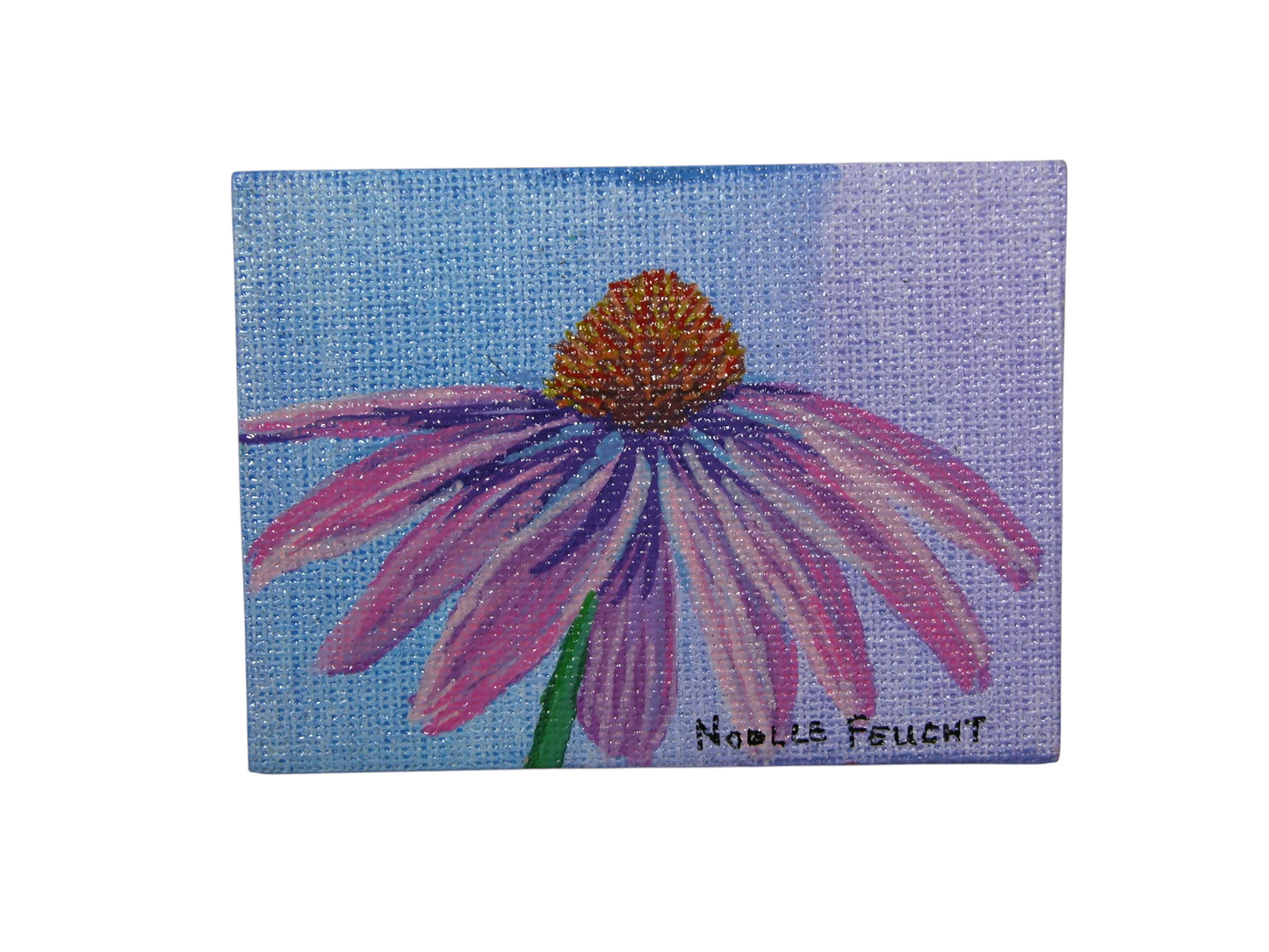 Original Acrylic Art By Noelle 2" X 3" Iris ART236