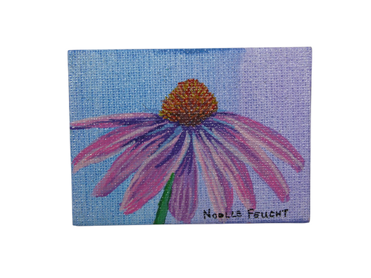 Original Acrylic Art By Noelle 2" X 3" Iris ART236