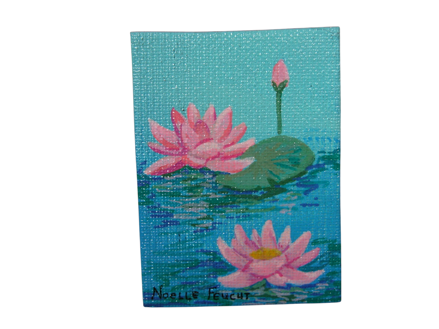 Original Acrylic Art By Noelle 2" X 3" Iris ART236