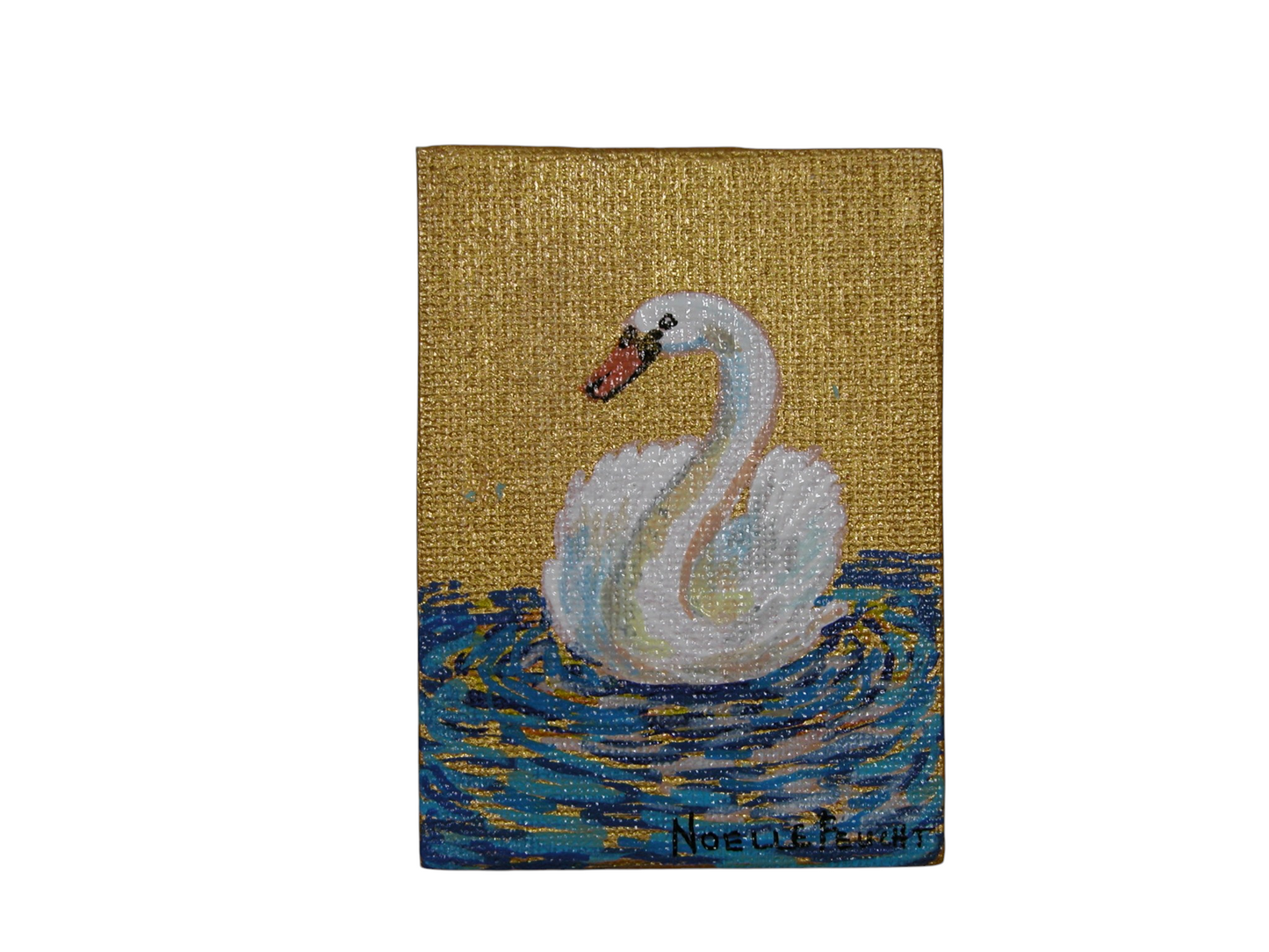 Original Acrylic Art By Noelle 2" X 3" Iris ART238