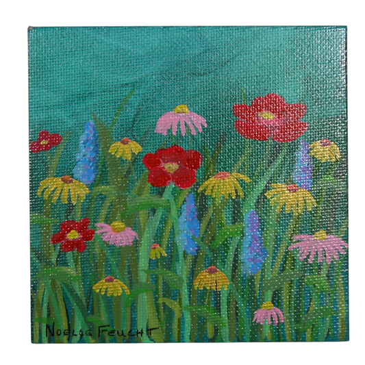 Original Acrylic Art By Noelle 4" X 4"  ART251