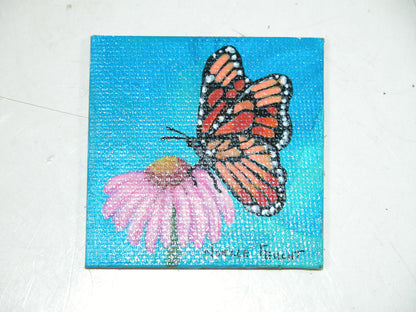 Original Acrylic Art By Noelle 2" X 2"  ART254