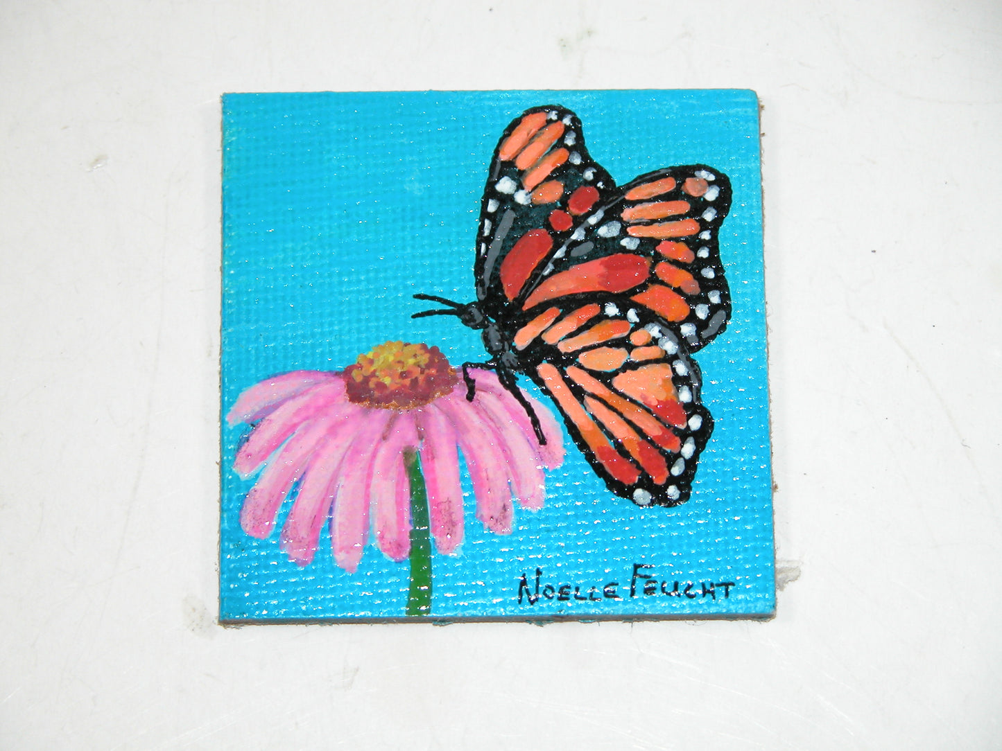 Original Acrylic Art By Noelle 2" X 2"  ART254