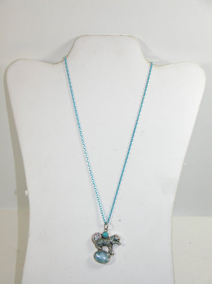 32776 Cheetah Turquoise Necklace