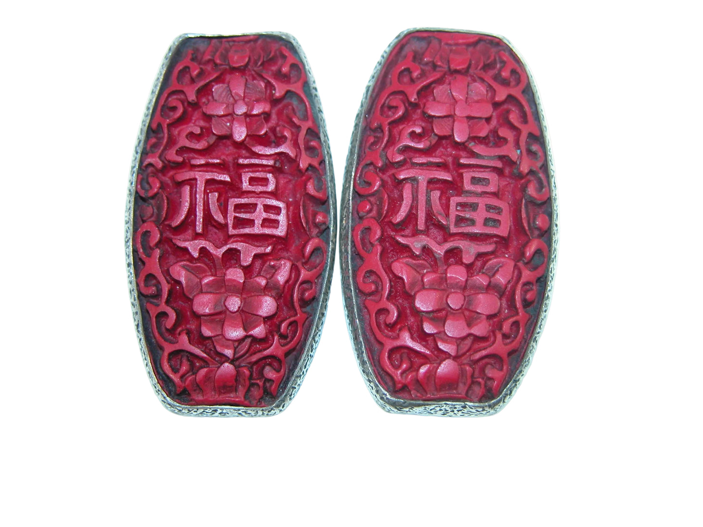 40179 Cinnabar Sterling Silver Earrings