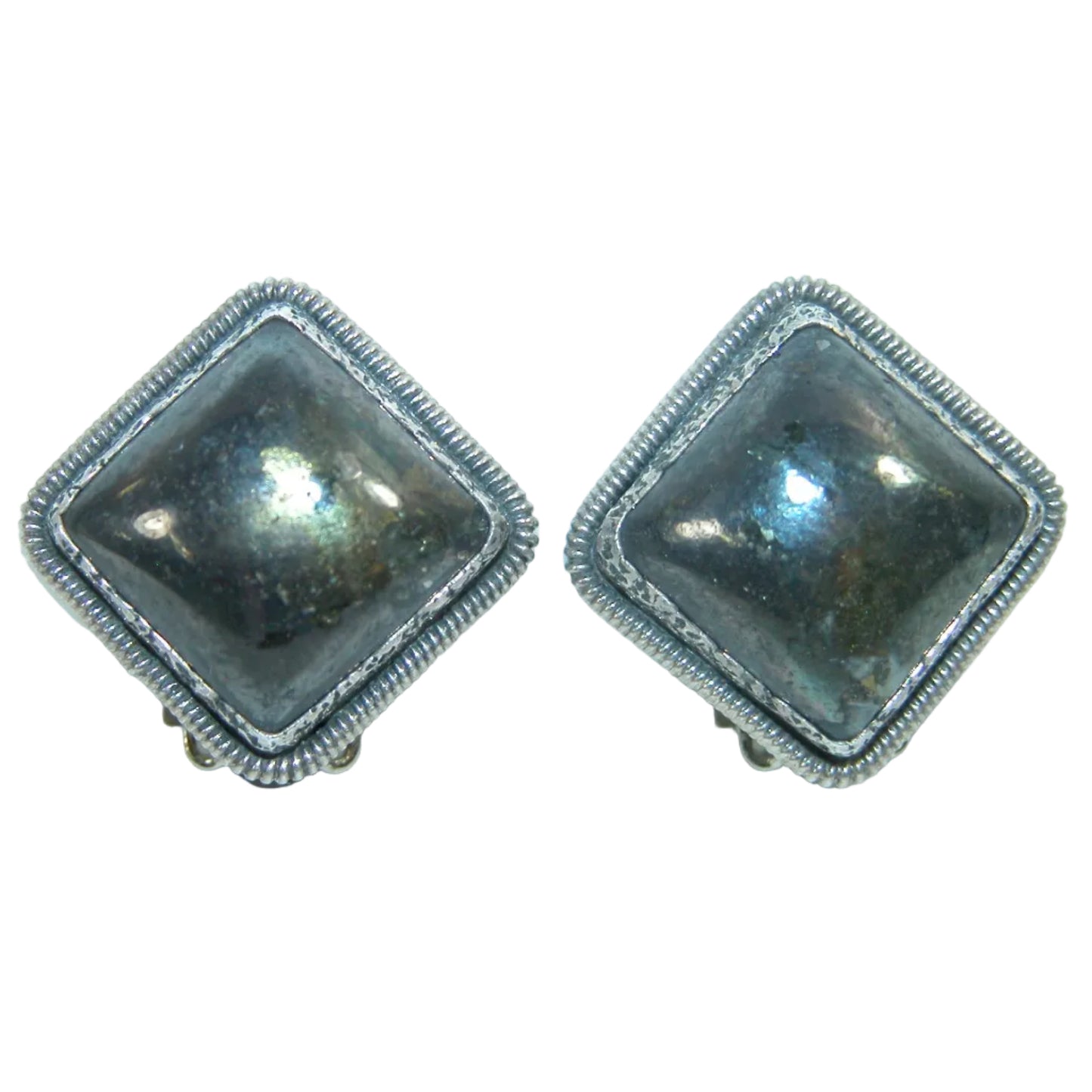 18507 Chalco Pyrite Sterling Silver Earrings