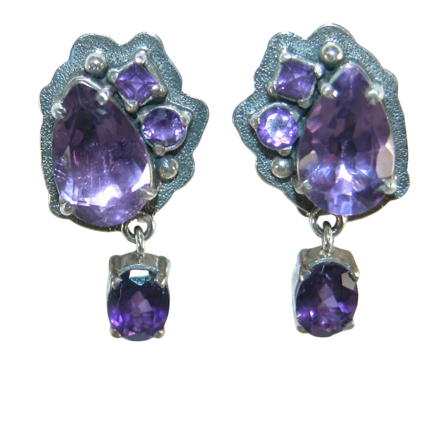 40188 Amethyst Sterling Silver Earrings