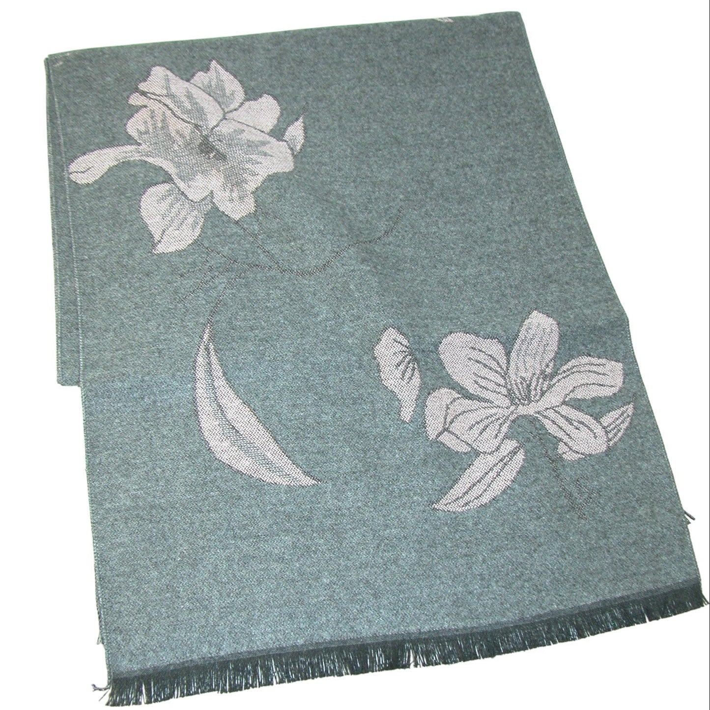 Grey & Blush Pink Blossom Scarf GF4133