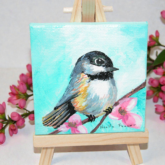 Original Acrylic Painting 3" X 3"" ART117 by Noelle