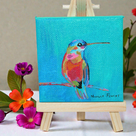Original Acrylic Painting 3" X 3"" ART118 by Noelle