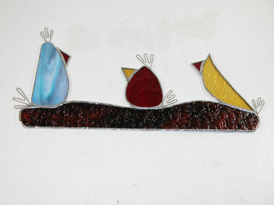 Stained Glass 3 Bird on Branch GF 2111 by LORI