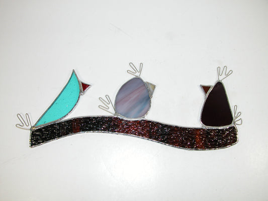 Stained Glass 3 Bird on Branch GF 2110 by LORI