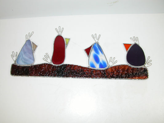 Stained Glass 4 Bird on Branch GF 2112 by LORI