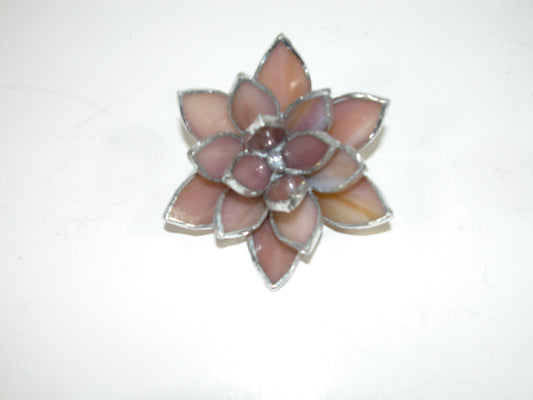 Stained Glass Small pink Flower GF 2120 by LORI