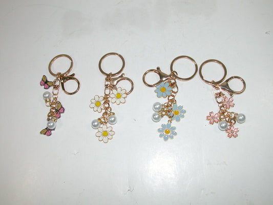 Keychain with Flowers Purse Charm GF2127