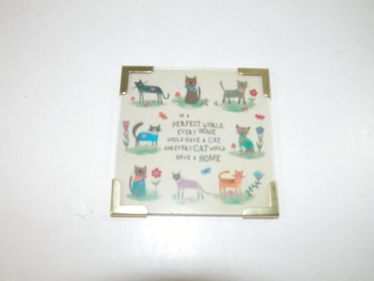 Cat Square Plaque GF2133